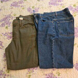 Two Pairs LL Bean Jeans Size 8 - EUC